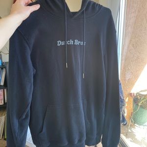 Dutch Bros Black distressed hoodie